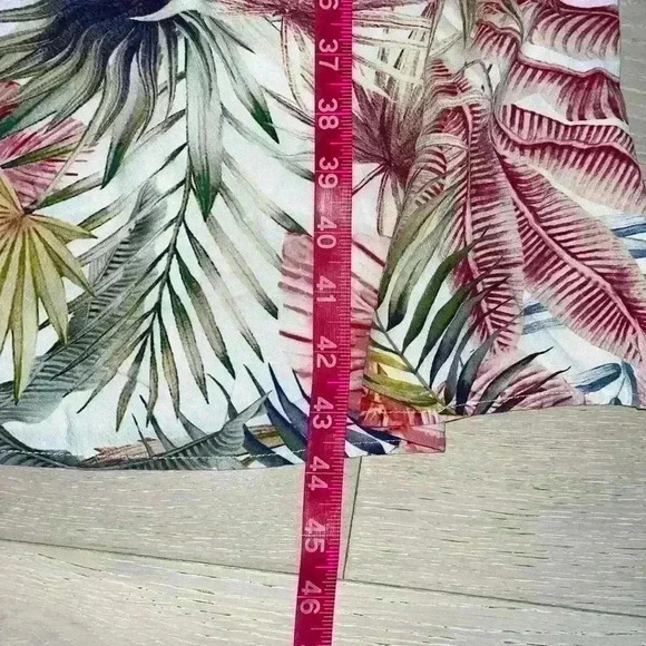 Marine Layer Emlyn Floral Wrap Midi Dress in tropical palm leaf print sz small - Picture 7 of 9